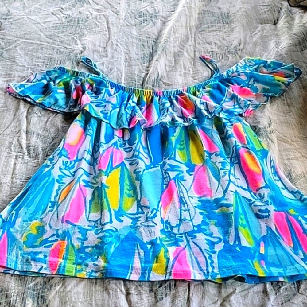 Lilly Pulitzer off the shoulder top, S
